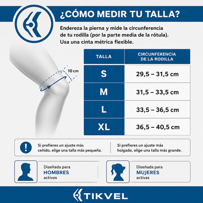 Rodillera compresión avanzada TIKVEL™