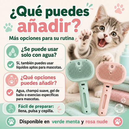 Set Cepillo Mascota 3 en 1 Vaporizador