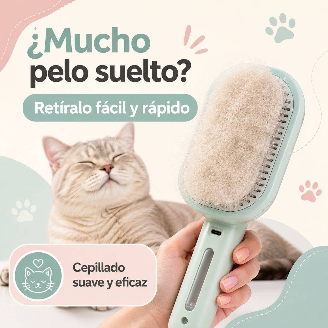 Set Cepillo Mascota 3 en 1 Vaporizador